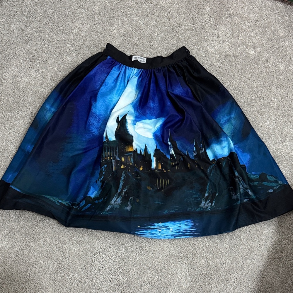 Unique Vintage x Harry Potter Castle Swing Skirt